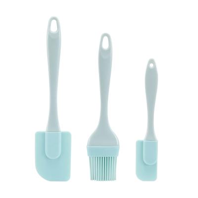 China Durable Silicone Spatula Set Heat Resistant Cake Cream Butter Spatulas Mixing Batter Scraper and Oil Brush Non-Stick Baking Tool for sale