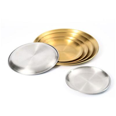 China High Quality Metal Serving Dish New Design Sustainable Stainless Steel Serving Plates Tableware Food Dish Dish for sale