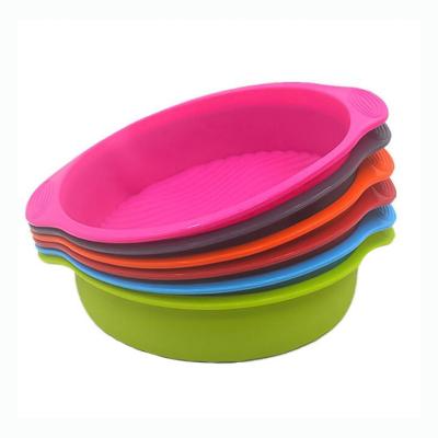 China Multicolor Home Kitchen Silicone 9inch Cricle Cake Mold Sustainable High Quality Eco-Friendly for sale