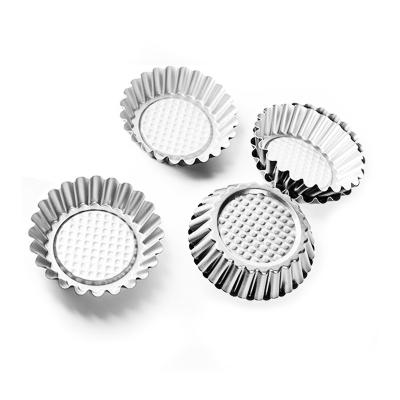 China Viable Hot Sale Factory Wholesale Aluminum Foil Baking Eggs Pan Cupcake Case Plate Tart Mold for sale