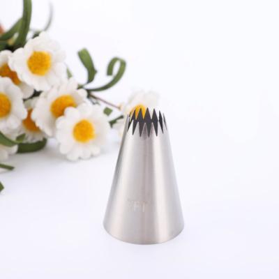 China Viable 16 Prong Star Cookie Cream Cake Nozzle 304 Stainless Steel Cake Nozzle Baking Spout Decorating Supplies for sale