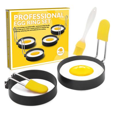 China Amazon Viable Hot Selling Egg Ring Metal Circle Fried Non-Stick Round Omelet Mold for sale