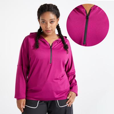 China Plus Size Autumn Thin Women Running T Shirts Gym Sustainable Fitness Long Sleeves Hood Sports Yoga Quick Dry Breathable Exercising Shirts for sale