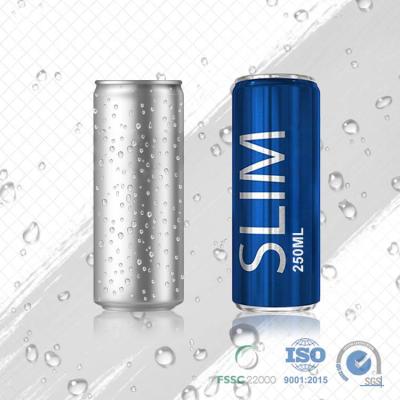 China 250ml Slim Beverage Soft Drink Can Free Sample Empty Aluminum Cans Customized Slim 250ml for sale