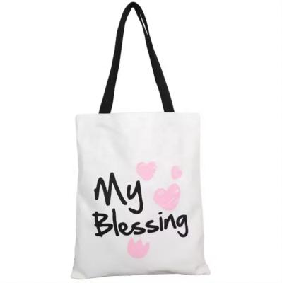 China Reusable Fashion Pink Canvas Tote Bag Shopping Bags Tote Bag Printing Customized Design for sale