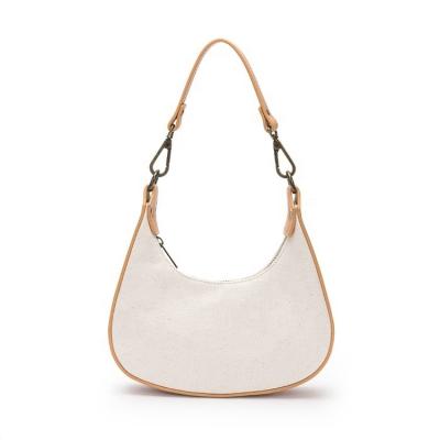 China Reusable OEM simple plain women fashion designer, leather studded shoulder bag, popular girls shoulder luxury bags for sale