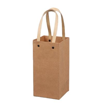 China Recycled Materials Custom Printed Your Own Logo White Brown Kraft Gift Craft Shopping Paper Bag With Handles for sale