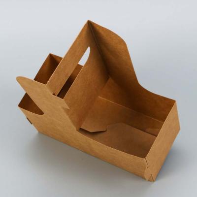 China Recycled Materials Go Pack Pack Customized sturdy and durable Eco-friendly portable kraft paper box for sale