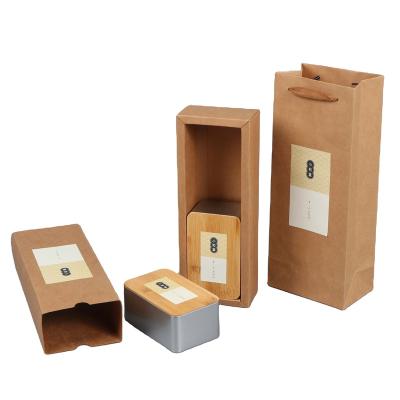 China Recycled Materials In-stock custom large kraft paper gift box with clear pvc window transparent frosted paper packaging gift drawer box for sale