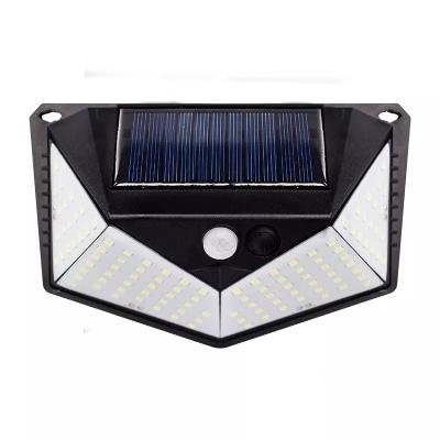 China With Mono solar panel in high working efficiency >21% Outdoor Backyard Garden Stair Waterproof IP65 Solar Power 4 Sides Lighting Wall Lamp 110 LED Motion Sensor Solar Garden Light for sale