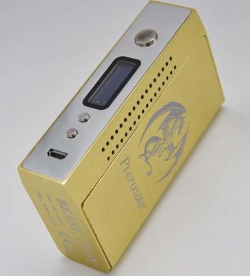 China Removable  battery variable temperature golden 150 watt box mod OLED scree for sale