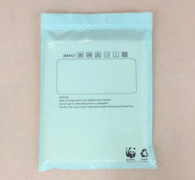 China BIODEGRADABLE printed zipper packing plastic bag for clothes, zipper lock clothing bag with low price hot sale now for sale