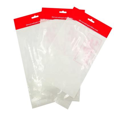 China Disposable custom printed opp header PLA small plastic bags with sticky seal for sale