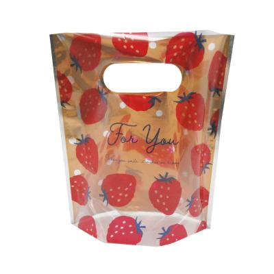 China Hot Sale Biodegradable Custom Printed Logo Design LDPE/HDPE Handle Plastic Bag Die Cut Bag Shopping Bag for sale