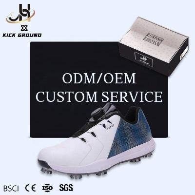 China Leisure Style JH Zapatos De Golf Shoe Factory Men Fashion Outdoor Sports Shoes Breathable Golf Shoes Rotary Men's Button Casual for sale