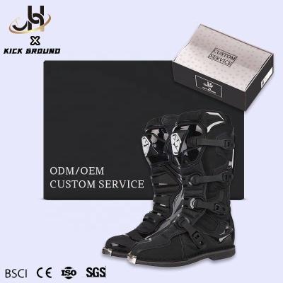 China JH Anti-UV Botas De Cuero Para Motocicleta Hot Sale Packing Men Motorcycle Boots Fall Prevention Imported Moto Boots for sale