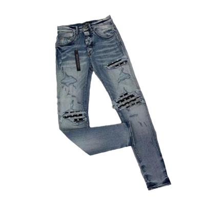 China Justin Bieber Fashion Men's New Style Slim Comfortable Plus Size Patch High Street Jeans Premium QUICK DRY Pants Men's Arimy Jeans for sale