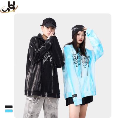 China Anti-Wrinkle JH Sudaderas Sin Capucha Hot Sale Vintage Sweatshirt Couples High Quality Link Dye Plus Size Mens Hoodies and Sweatshirts for sale