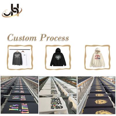 China Anti-Wrinkle JH Personalizado Custom Printing ODM LOGO Pattern Clothing High Quality OEM Custom Process Hoodie for sale