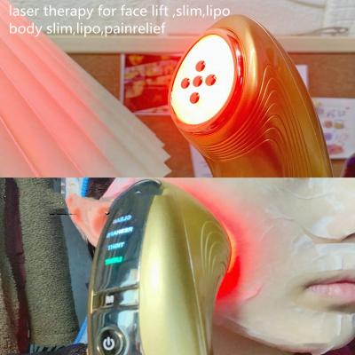 China Anti-Puffiness Nourifo 6 in 1 Massage LaserTherapy EMS Skin Tightening Fat Burning RF Ultrasonic Machine 40 Cavitation S Shape Vibration for sale