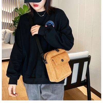 China Fashionable Women Small Cross - Body Side Bag Ladies Corduroy Female Shoulder Bag for sale