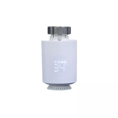 China Modern Voice Remote Control Wifi Tuya Zigbee Wireless Smart Thermostatic Valve TRV Telephone Radiator Valve for sale