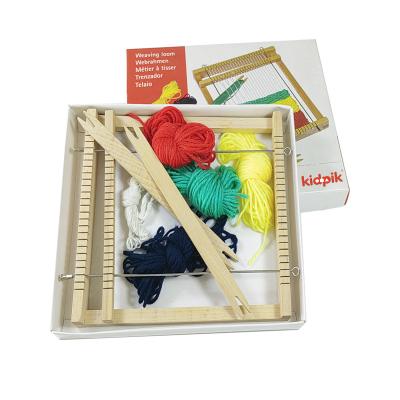 China Funny Educational Toy Handloom Early Educational Montessori Braiding Machine Knitting Tool Toys Weaving Loom Kit for sale