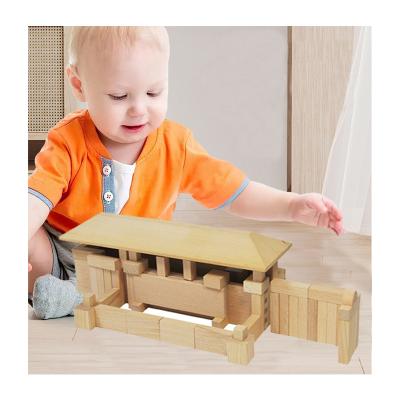 China Brain Teaser With Box Wooden Montessori Puzzle With Box Stacking Blocks Sensory Toys For Children for sale