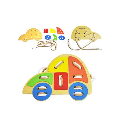 China Kidpik Funny Early Educational Game Spinning Spinning Car Board Wooden Toys for sale