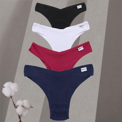 China Women Cotton Bondage Fun Briefs Girls Panties M-XL Solid Color Sexy Brazilian Low Rise Ladies Comfortable Panties Suggests for sale