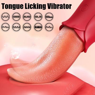 China Sexy Bondage Fun Tongue Licking Vibrator For Women G Spot Clitoral Stimulator Clit Sex Toys Big For Women Rechargeable Nipple Female Masturbator for sale