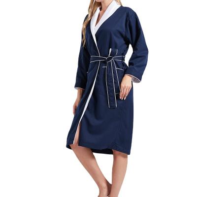 China Wholesale Hotel Cotton Bathrobe Luxury Factory 100% Cotton Fashion Double Layer Bathrobe for sale