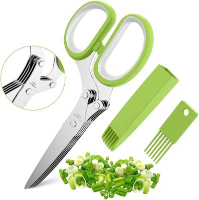 China Ktichen Cutting 3 and 5 Blades Herb Scissors Cutter and Hedge Cutter Sharp Heavy Duty Cool Cleaver and Meat Grinder Kitchen Tools for sale