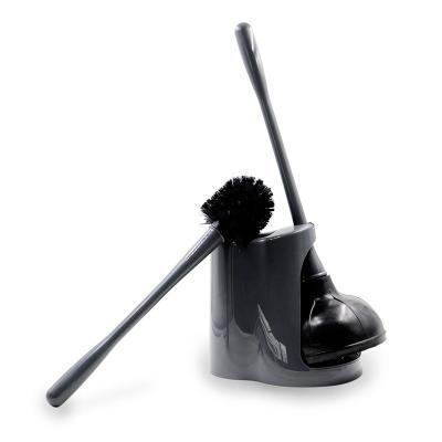 China Viable Bathroom Toilet Plunger Cleaning Bowl Sweep Combination Stiff Brush Bristle Dabber Scrubber Scrubber for sale