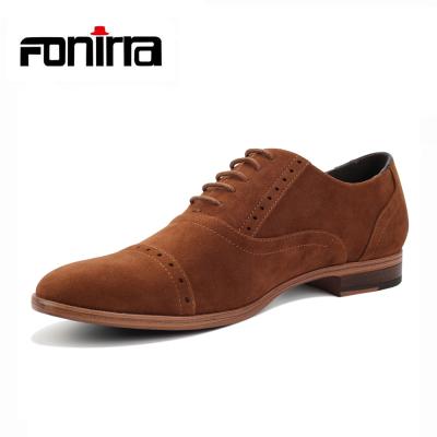 China Latest Comfortable Flat Comfortable Men's Casual Dress Shoes and Oxford Suede Brogue Dress Men's Formal Shoes for sale