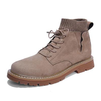 China British style fashion deodorization casual shoes sport sock desert ankle winter leather boots for men for sale