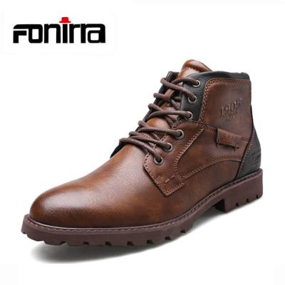 China Fashion Trend High Quality Desert Men's Short Boots With Zipper Leather Shoes Casual Boots For Men for sale