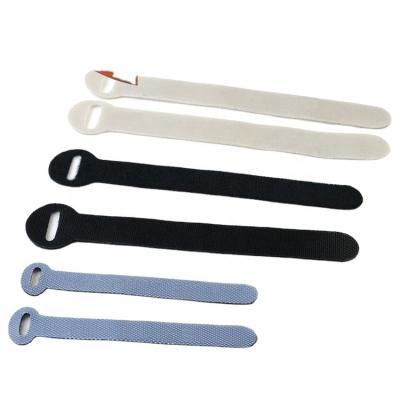 China Adjustable Die cutting double side hook and loop tape self adhesive cable ties for USB for sale