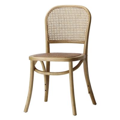 China KVJ-1001 Solid Wood Restaurant Dining Chair Hoffman Rattan Solid Wood Chair for sale