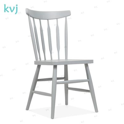 China Classic KVJ-7888 Solid Wood Modern Cool Gray Windsor Chair for sale