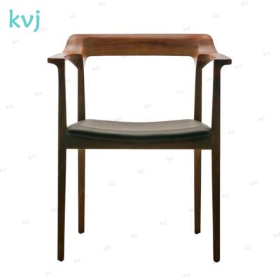 China Modern Designer Dining Chair KVJ-7696 2019 New Design PU Leather Restaurant Chair Nordic Wooden Dining Chair for sale