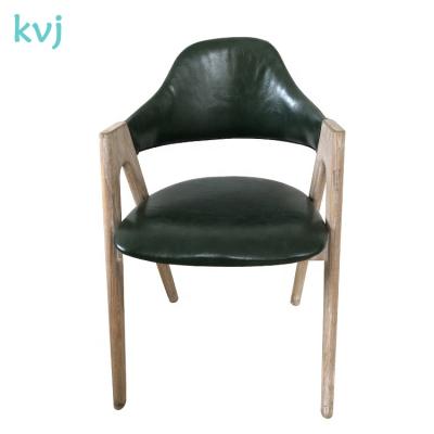 China Restaurant Chair KVJ-1033 Restaurant Leather Chair Wood Dining Chair For Restaurant for sale