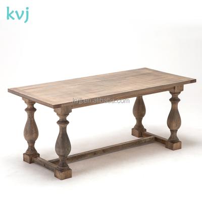 China Solid Wood Furniture French Antique Wood Carved Dining Table KVJ-7203 for sale