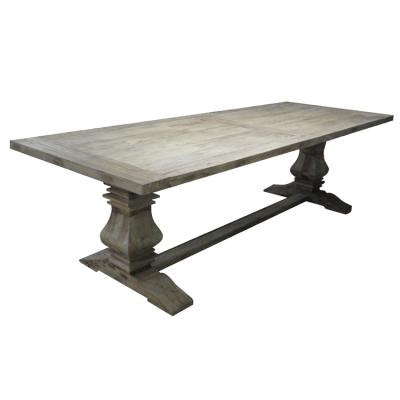 China KVJ-1129 Rectangle Wood Furniture Rustic Farmhouse Table Vintage Reclaimed Elm Wood Dining Table for sale