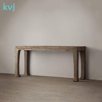 China Vintage KVJ-7429-1 Antique Nordic Home Furniture Oblong Wooden Console Table for sale