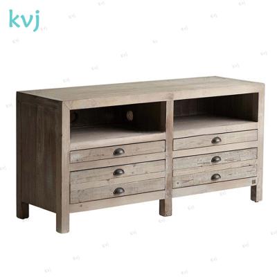 China KVJ-7323 Antique Solid Wood Living Room Vintage TV Filing Reclaimed Wood Cabinet for sale