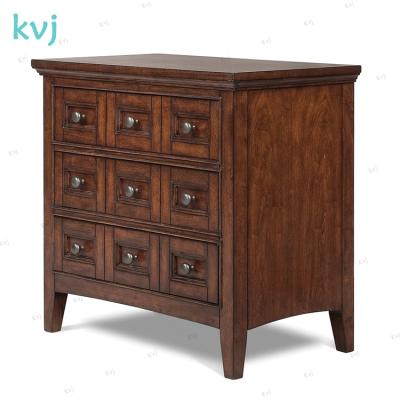 China Chinese Wholesale Solid Nine Wooden Drawer Brown Wooden Cabinet KVJ-7936 for sale