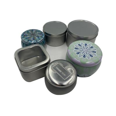 China AROUND 2OZ Candle Tin Box Hot Sales Wax Containers Candle Metal Tin, Metal Tins With Lids, Tin Box For Candles Candle Holder for sale