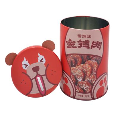 China Round Cookie Metal Tin Box Gift Packaging Metal Tin Box Customize Nuts Metal Tin Box Candy Tin Box for sale