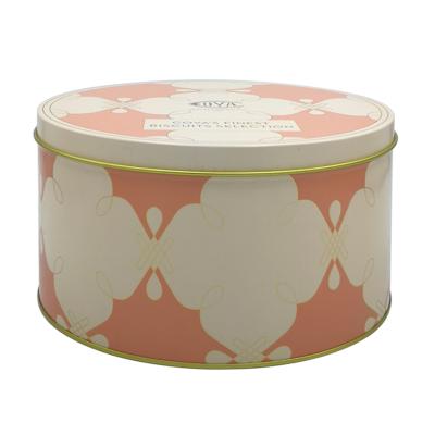 China 220*110mm Recyclable Hot Selling Round Cookie Tin Box With Lid Personalized Cookie Tin Box for sale